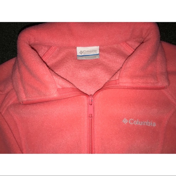 COLUMBIA FLEECE CORAL PINK WOMEN’S ZIP UP!!! - Picture 2 of 5